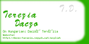 terezia daczo business card